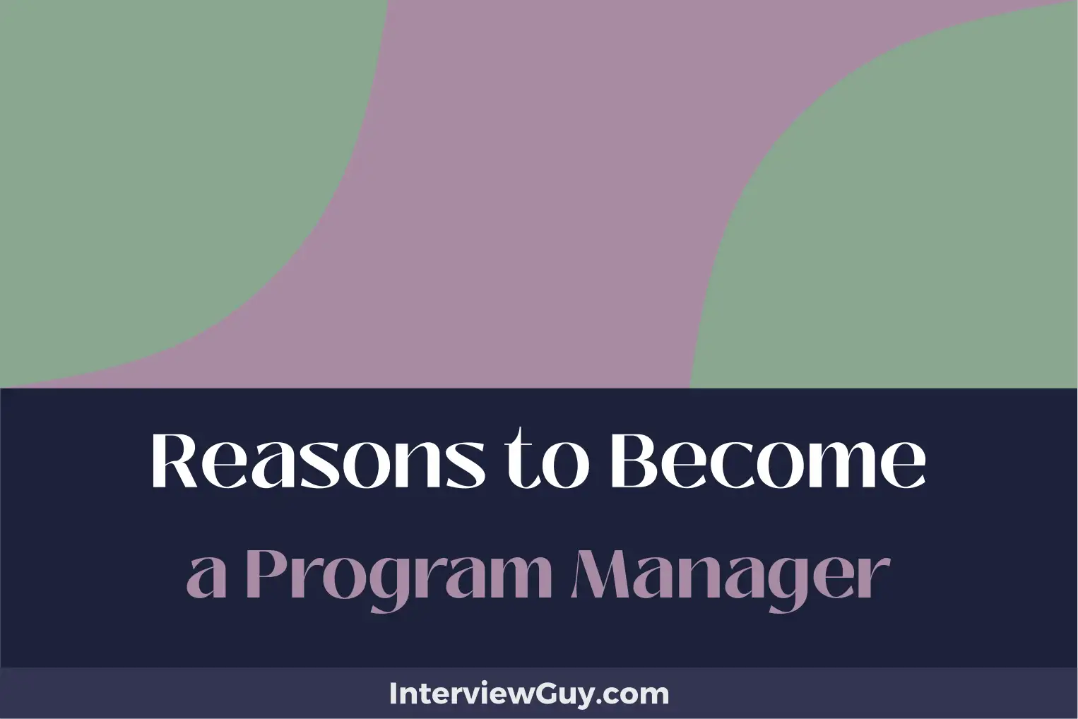 reasons to become a program manager