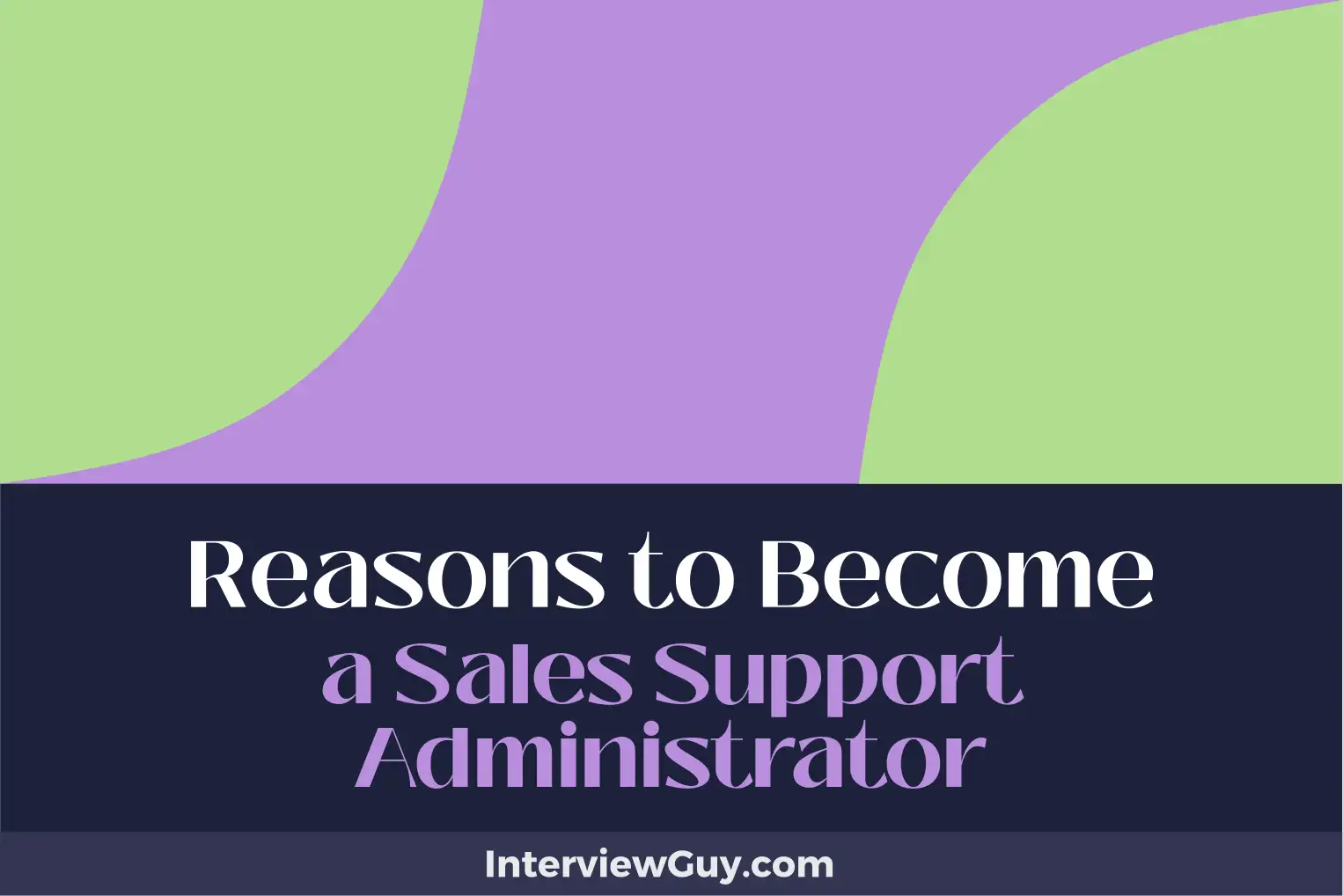reasons to become a sales support administrator