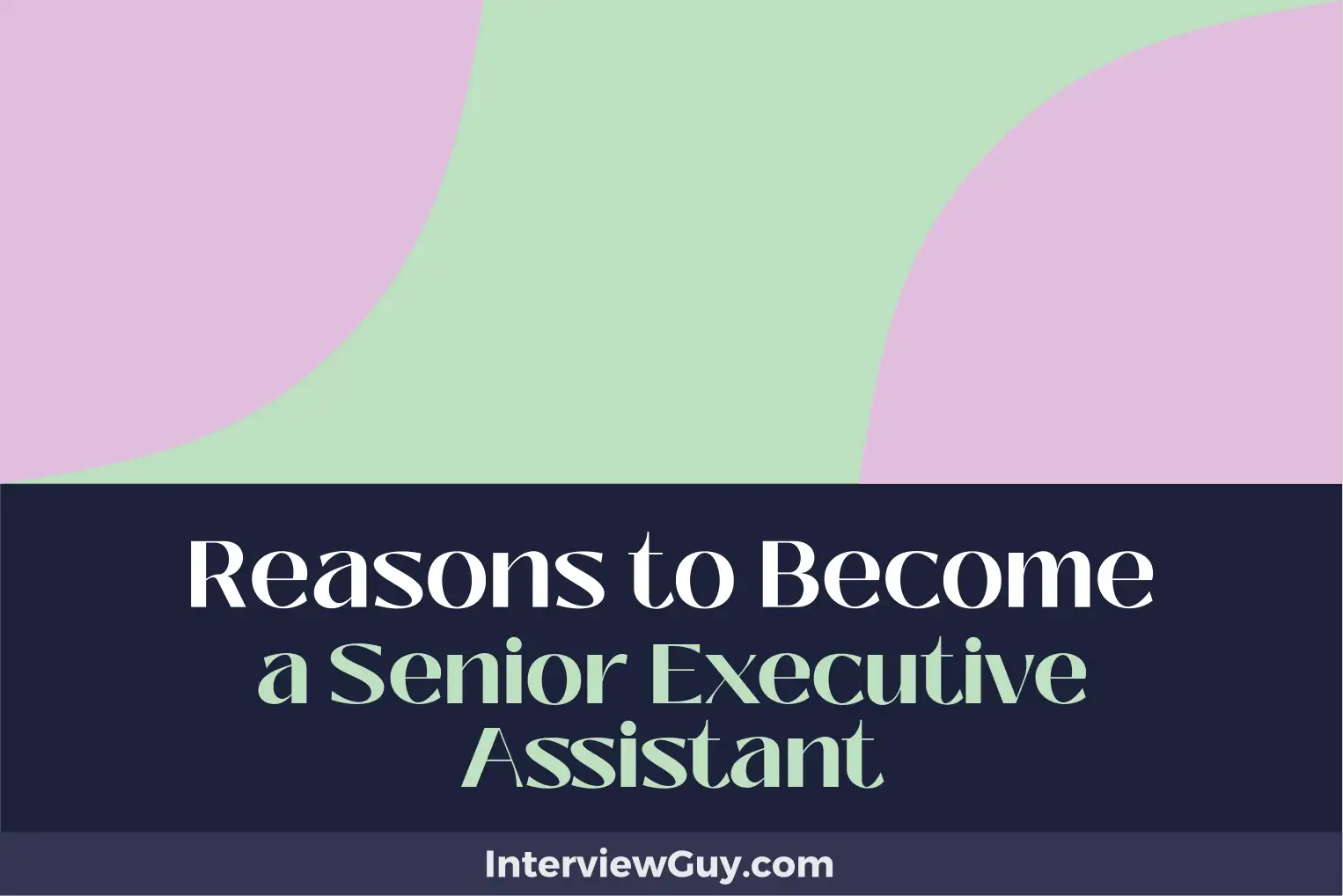 reasons to become a senior executive assistant