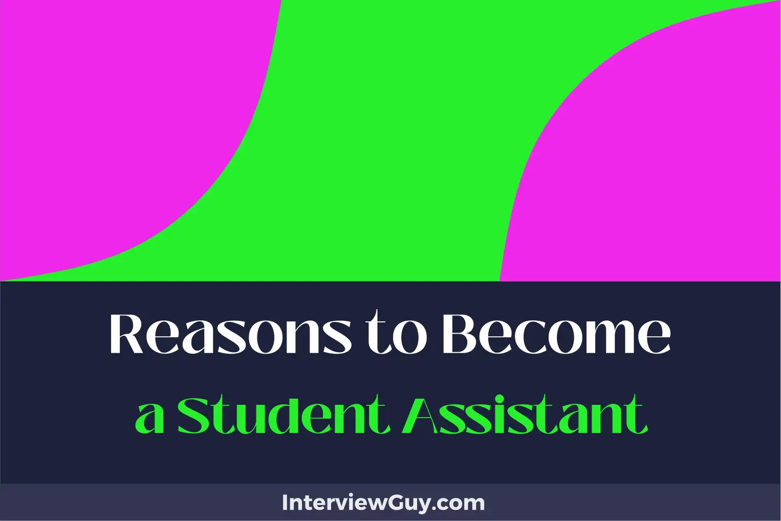 reasons to become a student assistant