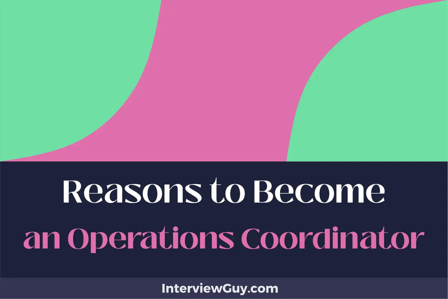 reasons to become an operations coordinator