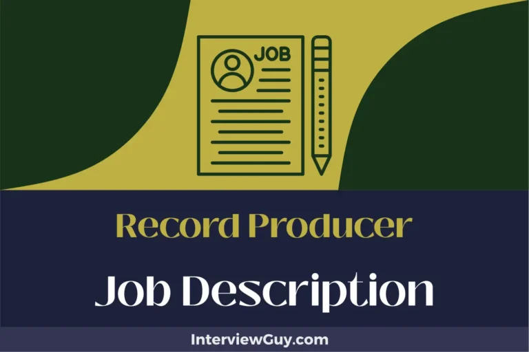 Record Producer Job Description [Updated for 2024]