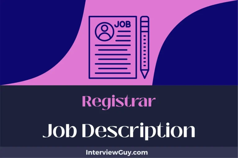 Registrar Job Description [Updated for 2024]
