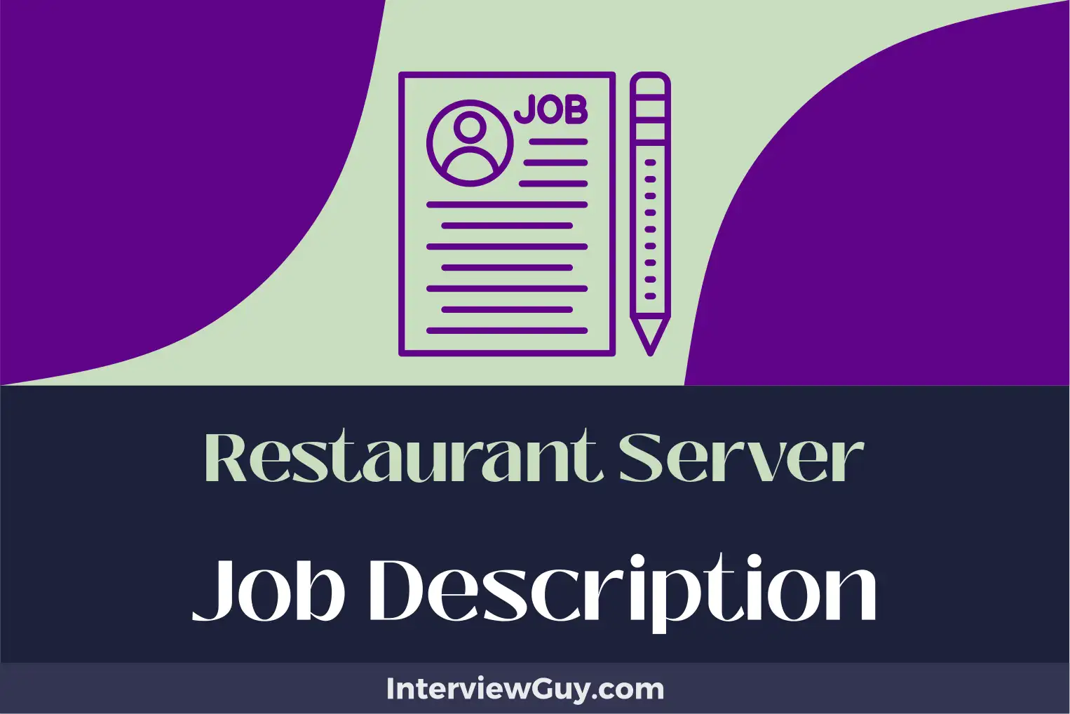 restaurant server job description