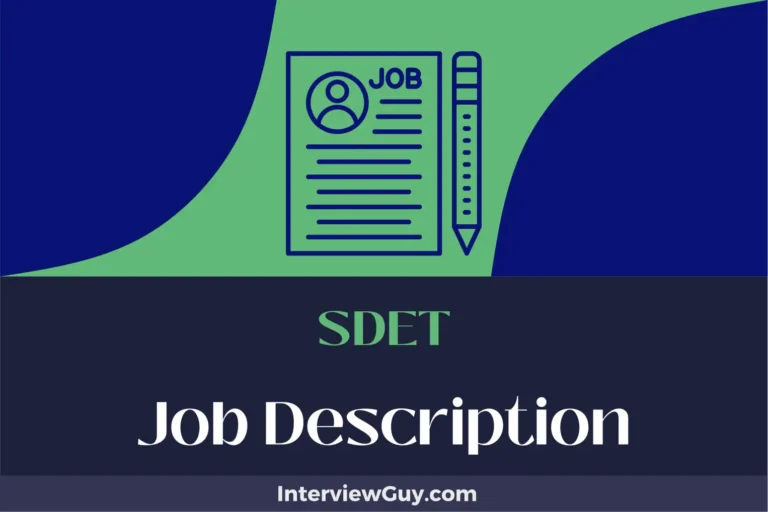 SDET Job Description [Updated for 2024]
