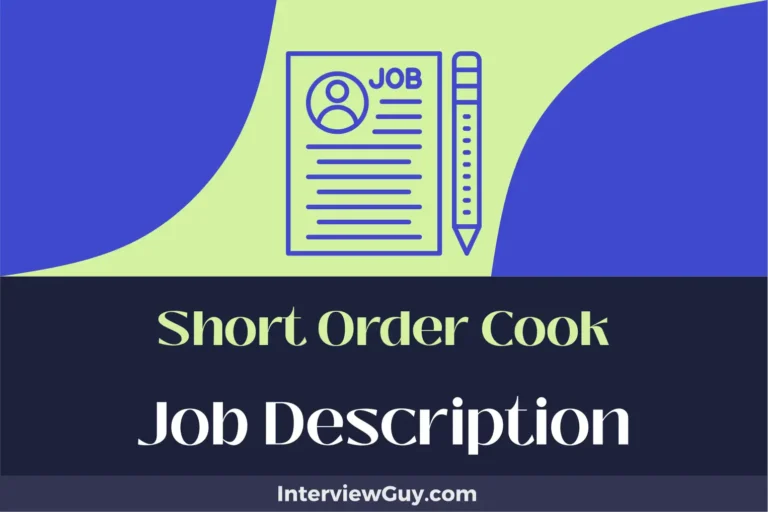 Short Order Cook Job Description [Updated for 2024]