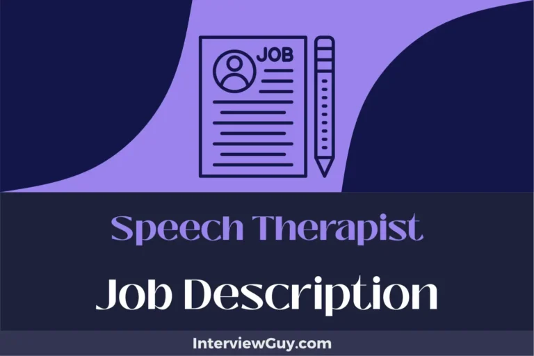Speech Therapist Job Description [Updated for 2024]