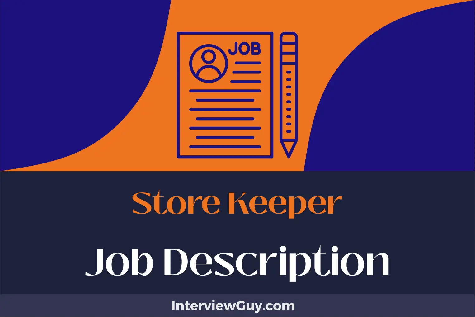 store keeper job description