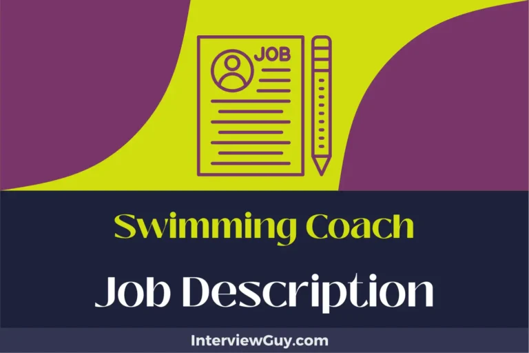 Swimming Coach Job Description [Updated for 2024]