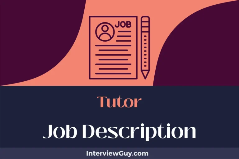 Tutor Job Description [Updated for 2024]