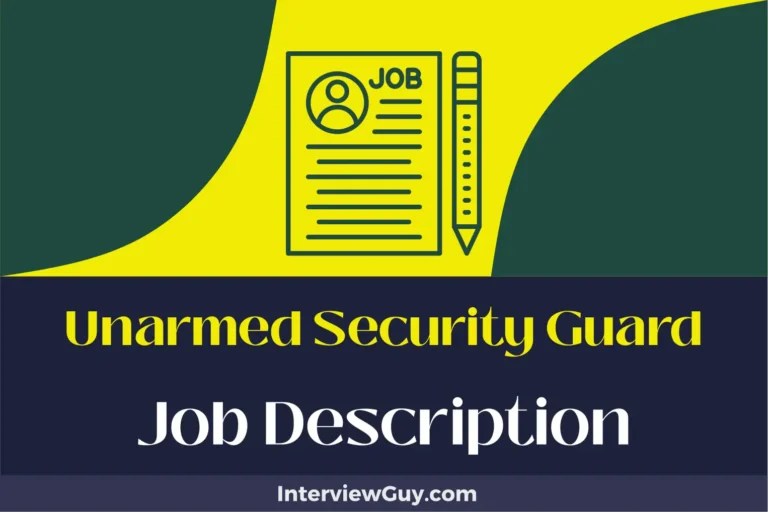 Unarmed Security Guard Job Description [Updated for 2024]