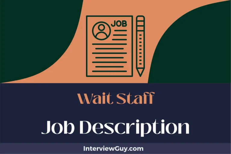 Wait Staff Job Description [Updated for 2024]