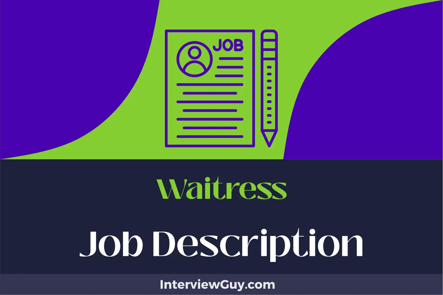 waitress job description