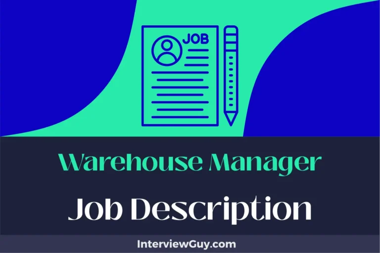 Warehouse Manager Job Description [Updated for 2025]
