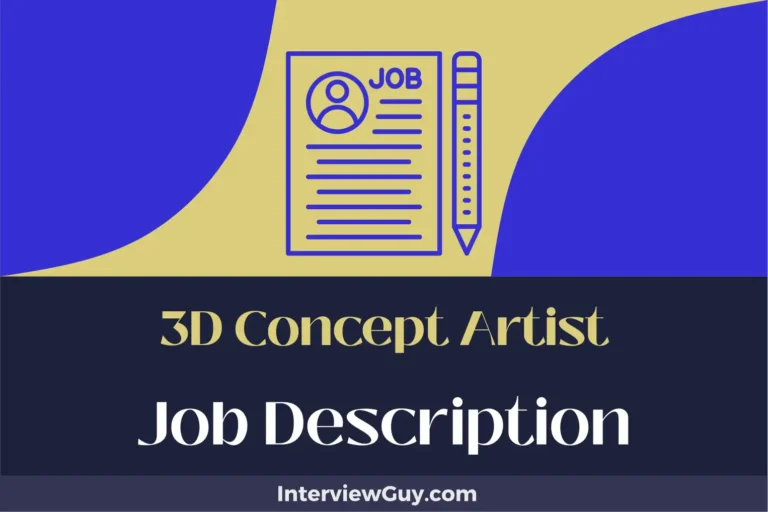 3D Concept Artist Job Description [Updated for 2024]