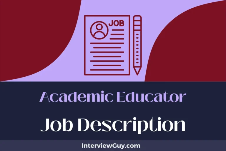 Academic Educator Job Description [Updated for 2024]