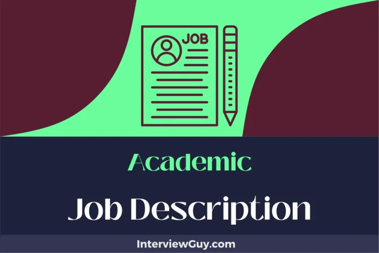 Academic Job Description [Updated for 2024]
