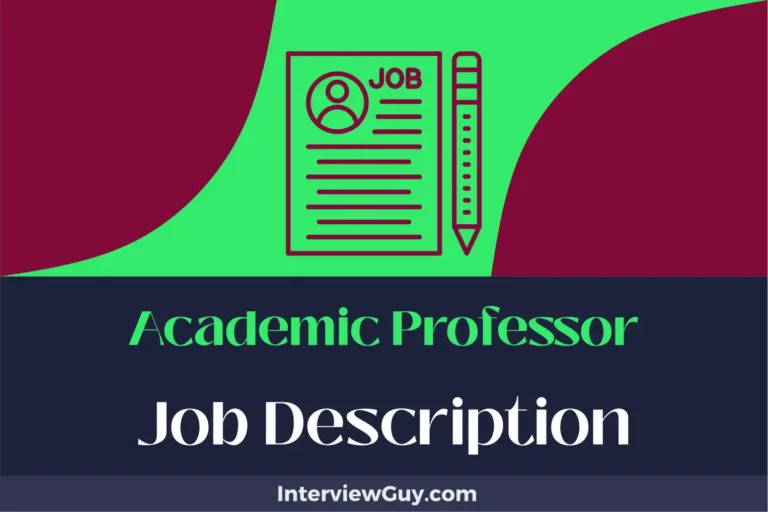 Academic Professor Job Description [Updated for 2024]