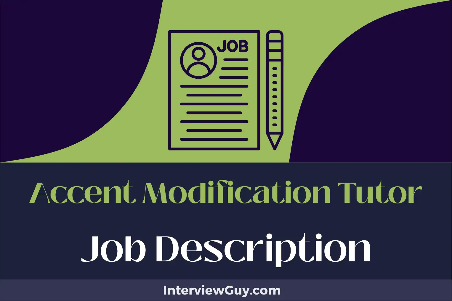 accent modification tutor job description
