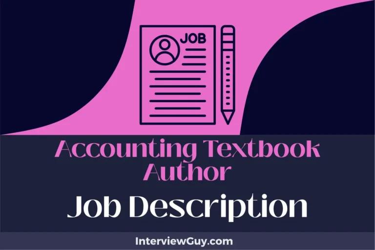 Accounting Textbook Author Job Description [Updated for 2024]
