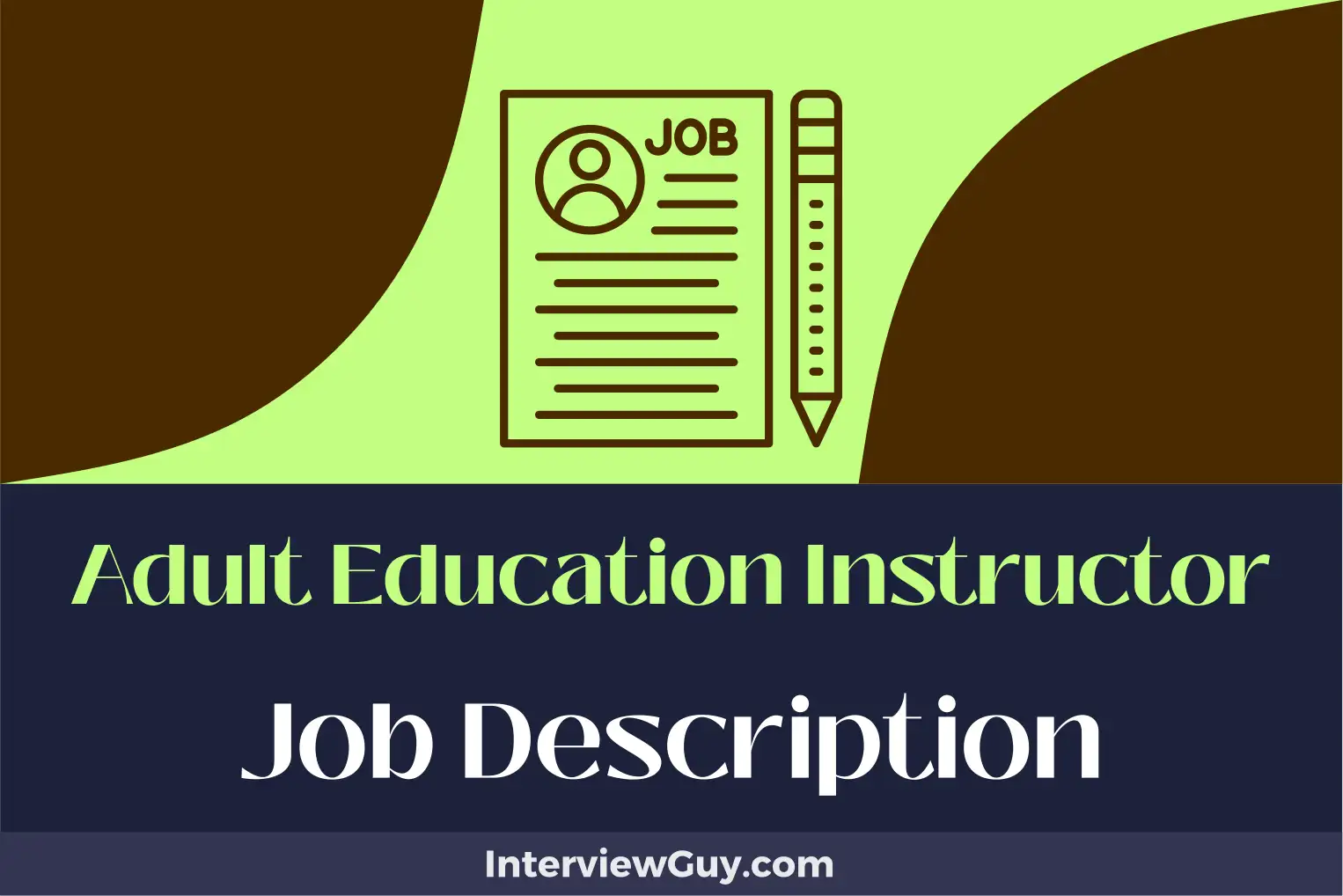 adult education instructor job description
