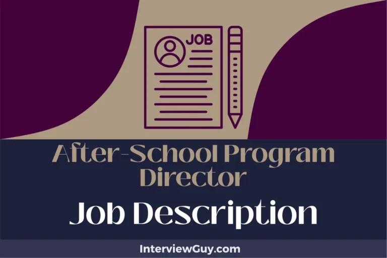After-School Program Director Job Description [Updated for 2024]