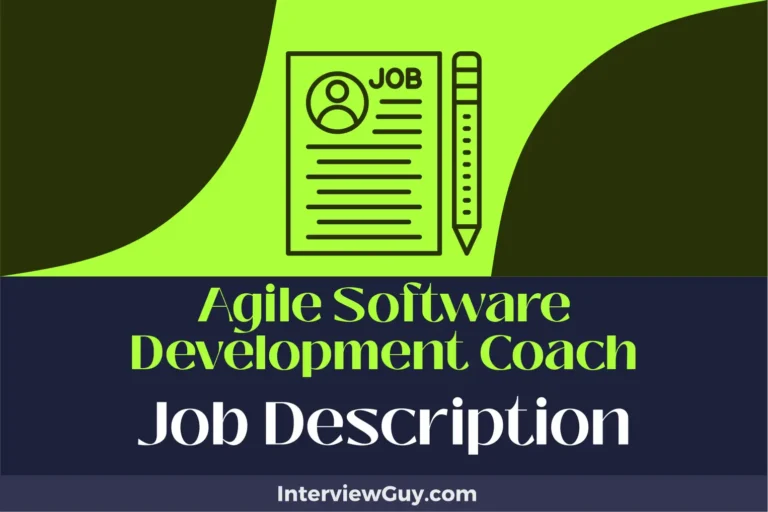 Agile Software Development Coach Job Description [Updated for 2024]