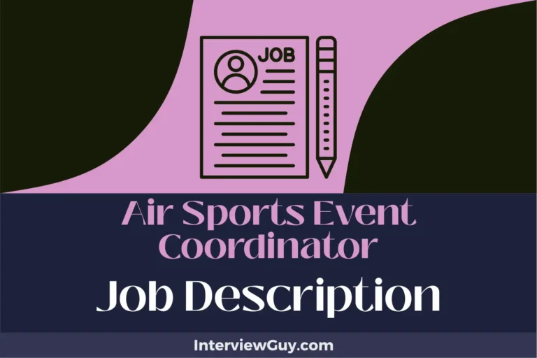 Air Sports Event Coordinator Job Description [Updated for 2025]