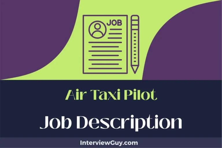 Air Taxi Pilot Job Description [Updated for 2024]