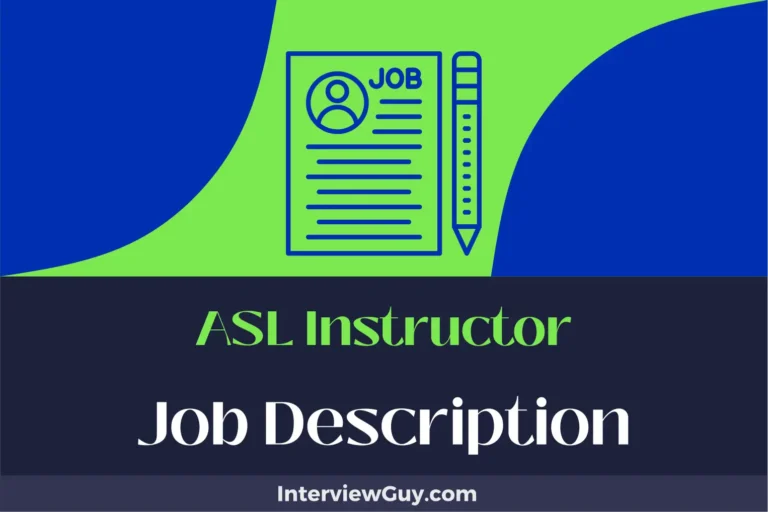 ASL Instructor Job Description [Updated for 2024]