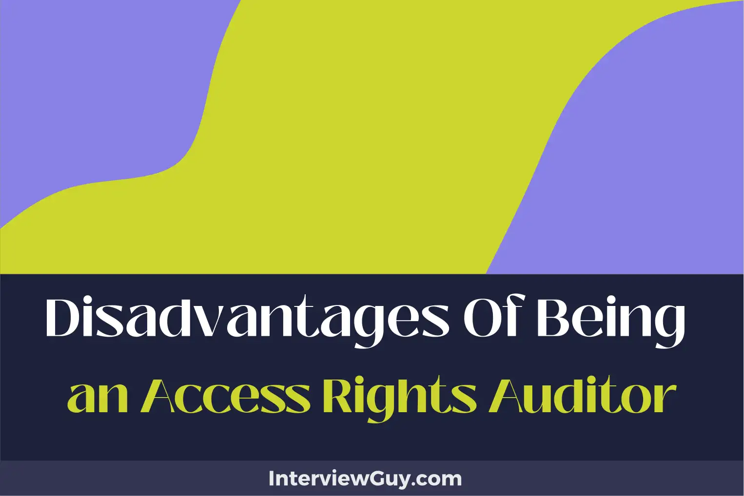 disadvantages of being an access rights auditor