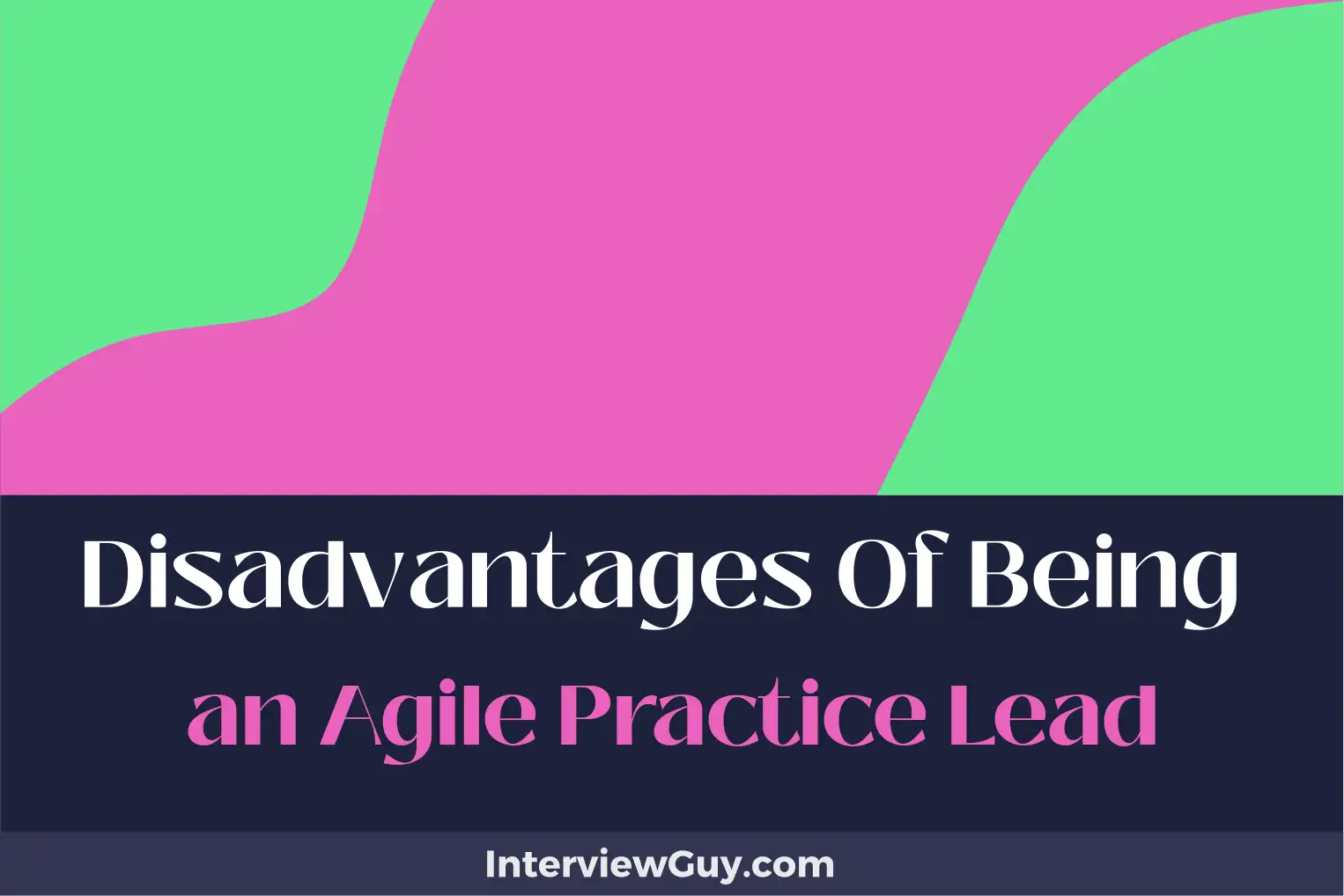 disadvantages of being an agile practice lead