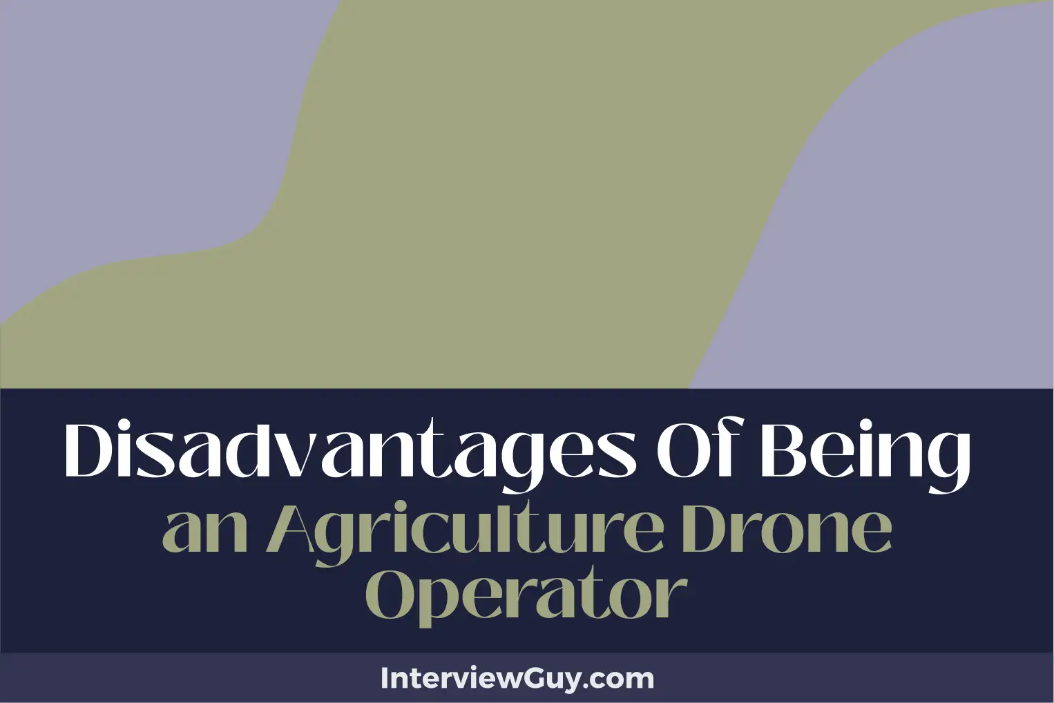 disadvantages of being an agriculture drone operator