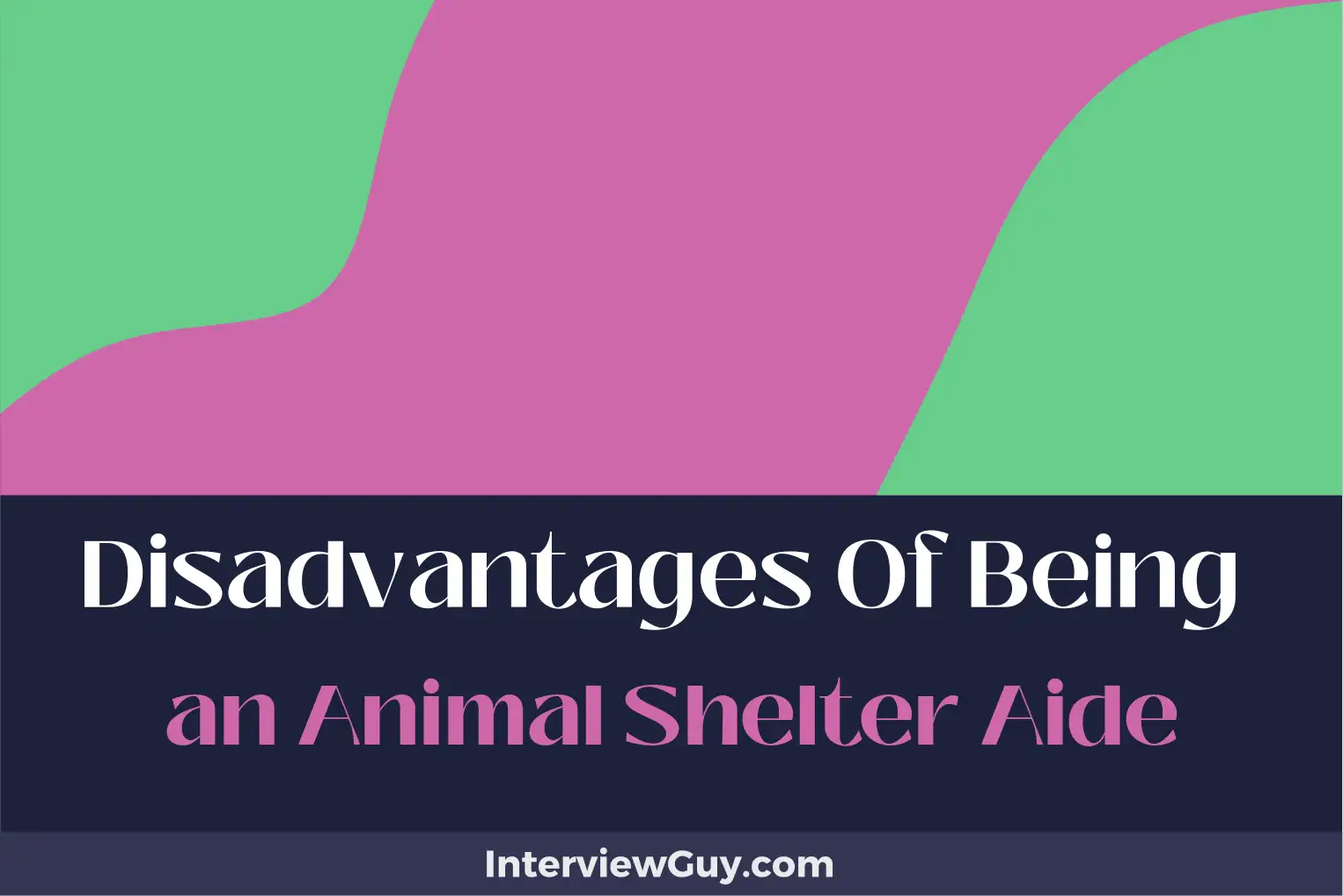 disadvantages of being an animal shelter aide
