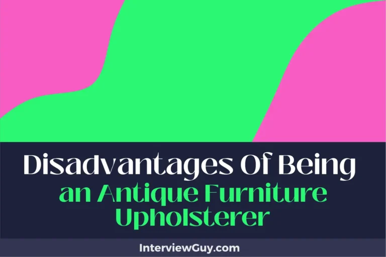 25 Disadvantages of Being an Antique Furniture Upholsterer (Settee Sores)