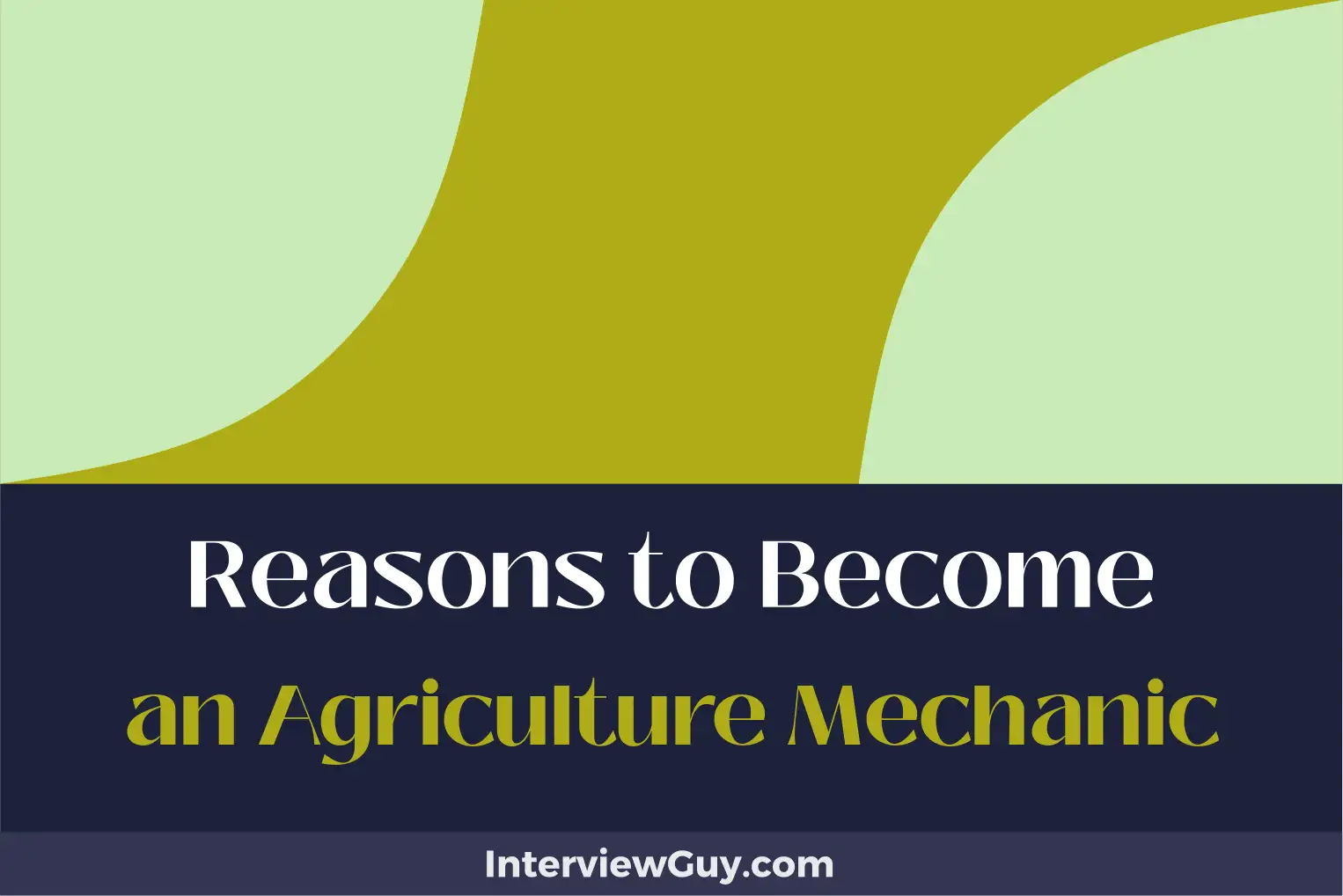 reasons to become an agriculture mechanic