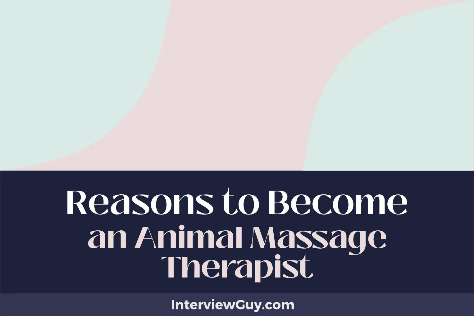 reasons to become an animal massage therapist