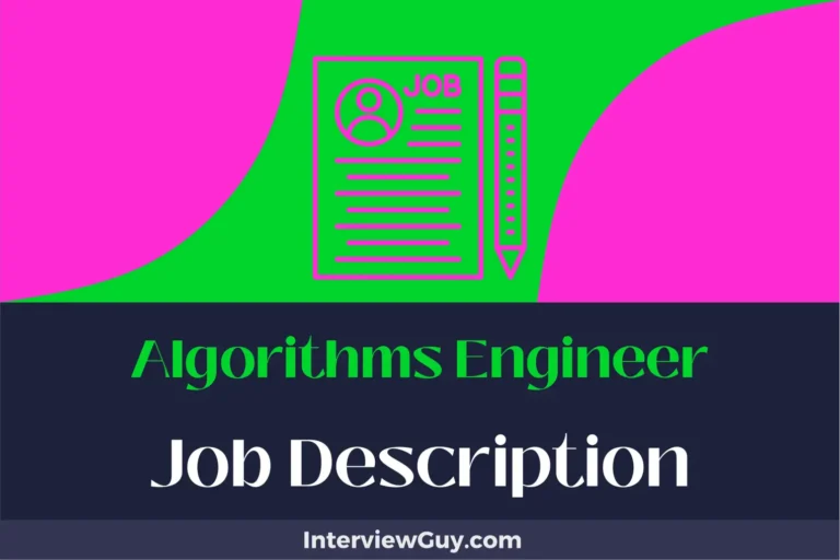 Algorithms Engineer Job Description [Updated for 2025]