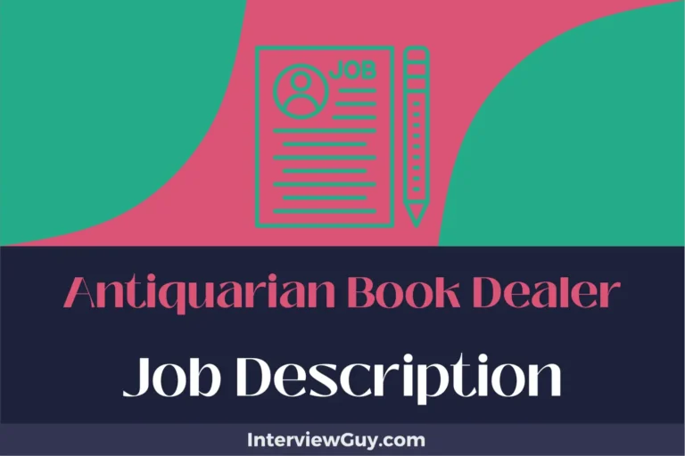Antiquarian Book Dealer Job Description [Updated for 2024]