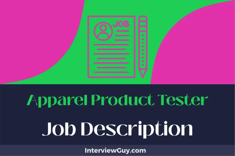 Apparel Product Tester Job Description [Updated for 2024]