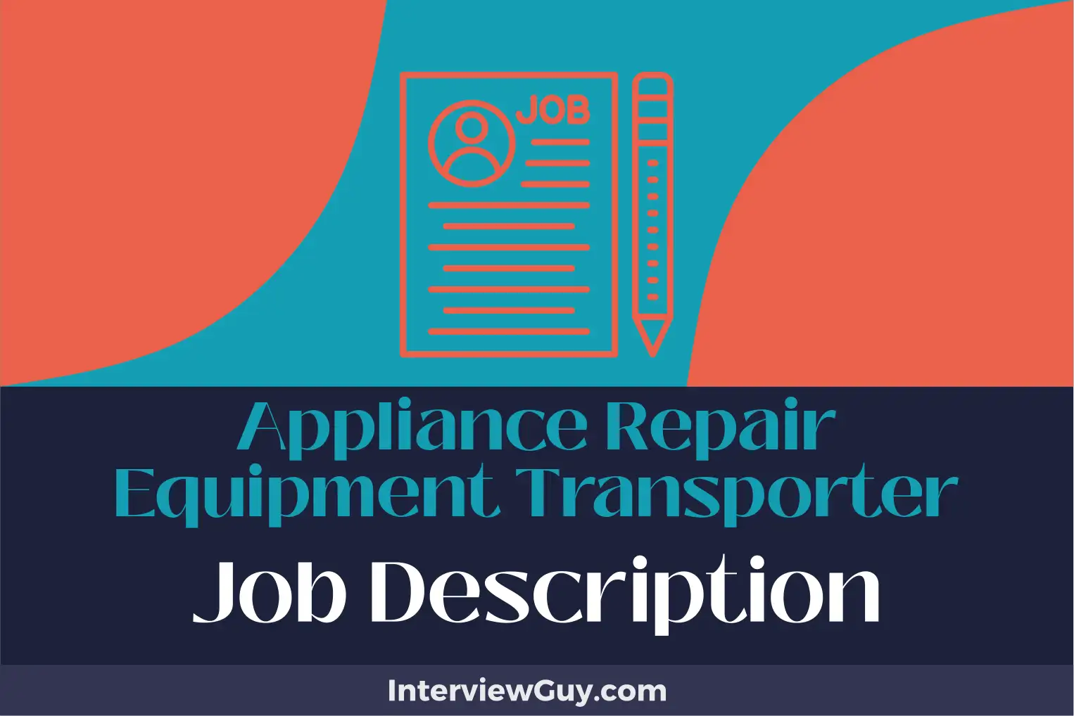 appliance repair equipment transporter job description