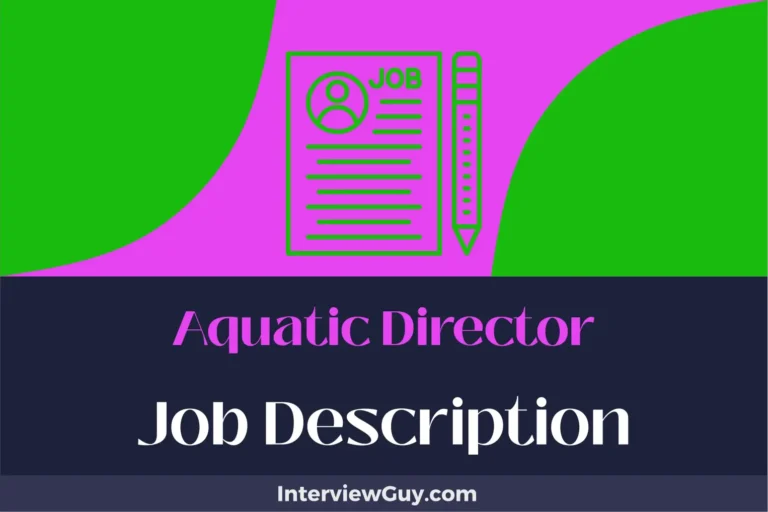Aquatic Director Job Description [Updated for 2024]