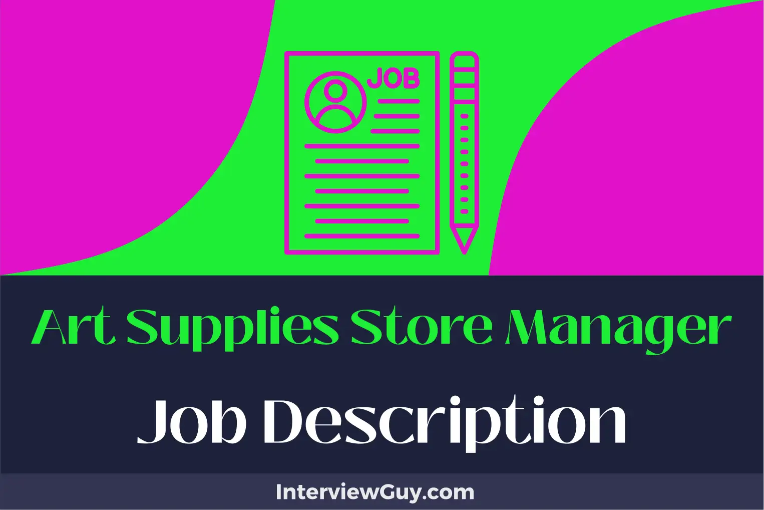 art supplies store manager job description