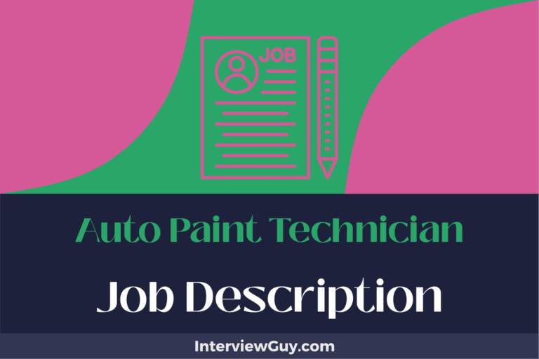 Auto Paint Technician Job Description [Updated for 2025]