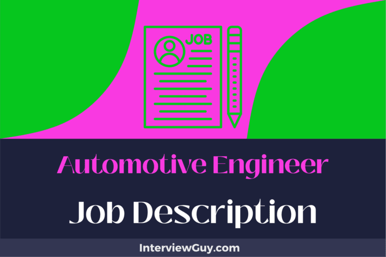 Automotive Engineer Job Description [Updated for 2024]