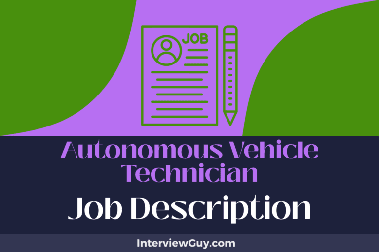 Autonomous Vehicle Technician Job Description [Updated for 2025]