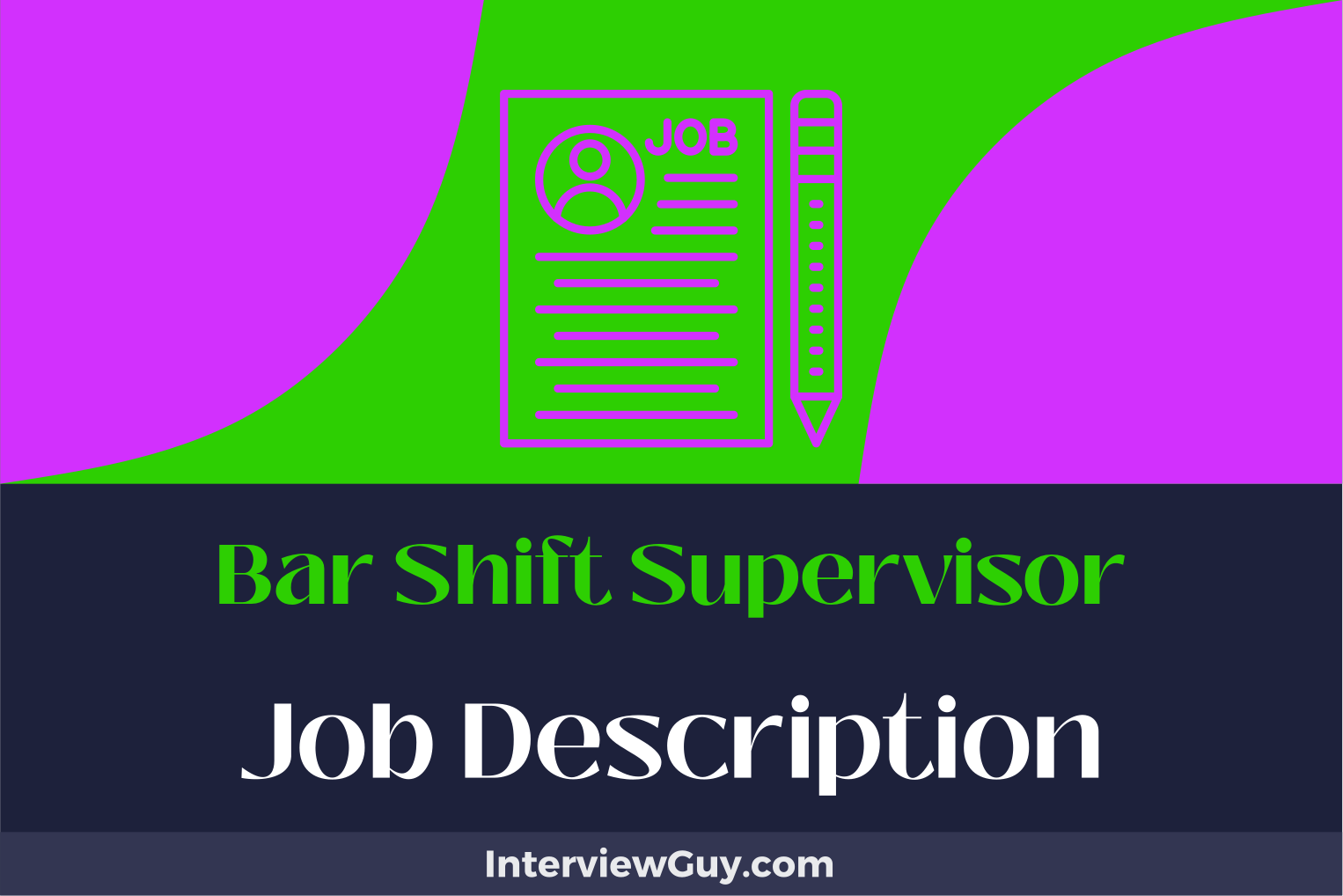 bar shift supervisor job description