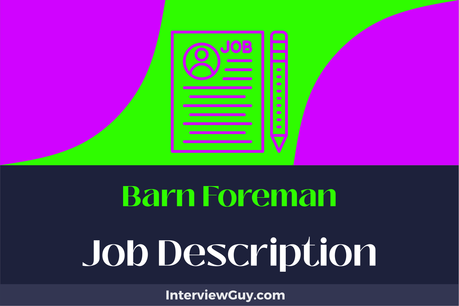 barn foreman job description