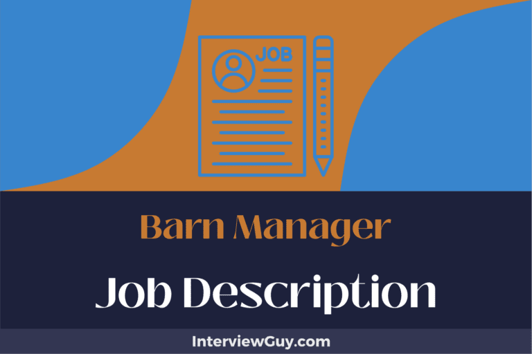 Barn Manager Job Description [Updated for 2025]