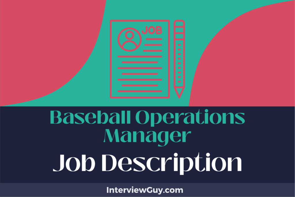 Baseball Operations Manager Job Description [Updated for 2026]
